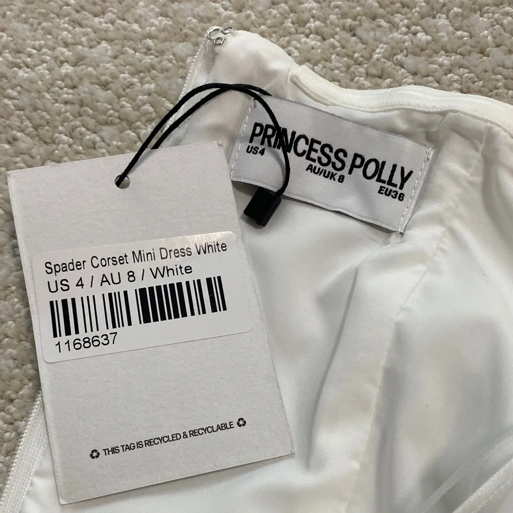 Princess Polly Strapless White Dress Size 4 - Picture 8 of 16